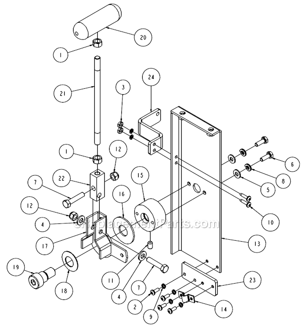 Page Q Diagram and Parts List for MK-4018KB  MK Diamond Concrete Saw